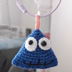 Crochet Moster Keychain Fob Holder Card Holder